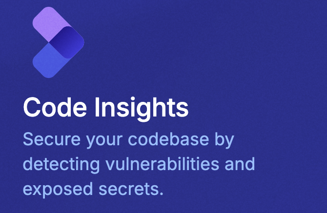 Code Insights product card linking to the Code Insights documentation section
